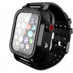 Wholesale Waterproof Shockproof Full Body Case with Built In Screen Protector for Apple Watch 6/5/4/SE [44mm] (Black)